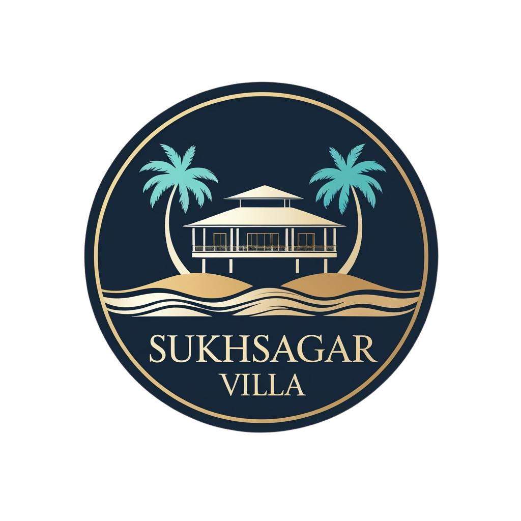Sukhsagar Villa Logo - Deep Blue & Turquoise